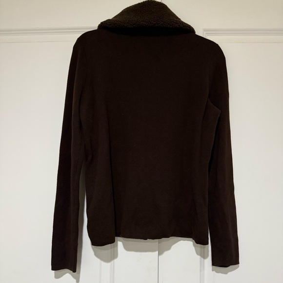 Lauren Ralph Lauren Active Zip-Up Brown Cardigan - Size M - Picture 2 of 4